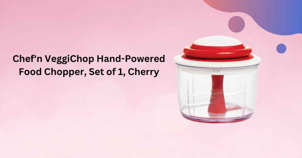 Chef'n VeggiChop Hand-Powered Food Chopper, Set of 1, Cherry
